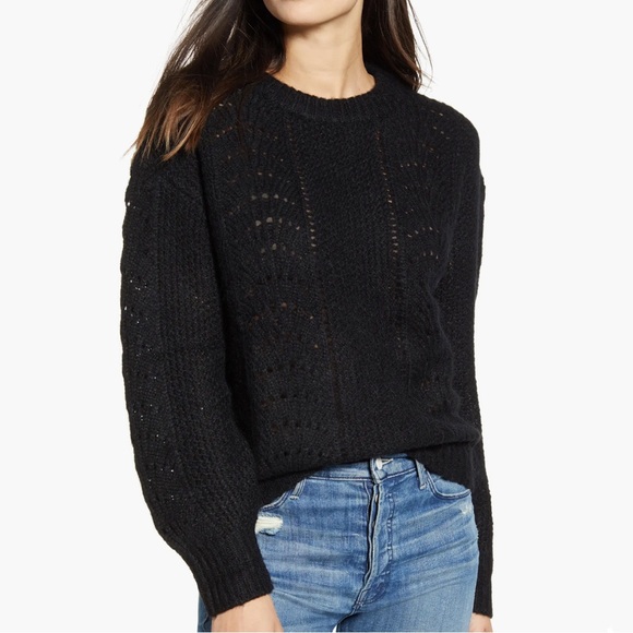 Rails Mara Openwork Crewneck Sweater - Picture 1 of 12